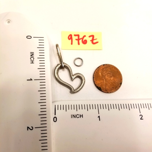 ✅976Z Silver-tone Stylish Heart Zipper Pull - Picture 2 of 6